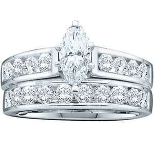   Diamond 14k White Gold Bridal Set Ring SeaofDiamonds Jewelry