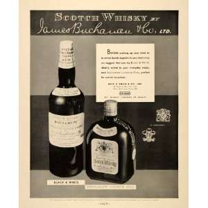  1934 Ad Scotch Whiskey James Buchanan Liqueur Bottles 