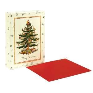 CR Gibson Boxed Christmas Cards, Spode Christmas Tree   12 Count