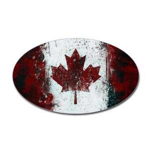    Sticker (Oval) Canadian Canada Flag Painting HD: Everything Else