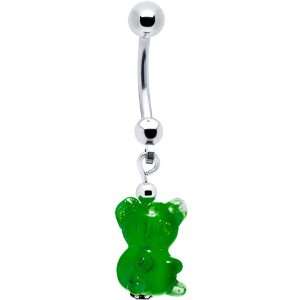  Green Gummy Bear Belly Ring Jewelry