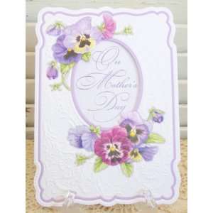 Carol Wilson Mothers Day Card Purple Pansies