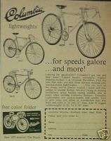PAPER AD  1963 Columbia Bicycles Mens New Model Bike  