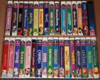 Complete Set Disney Masterpiece Collection 33 VHS Lot  