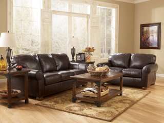   CONTEMPORARY BROWN BONDED LEATHER SOFA COUCH SET LIVING ROOM FURNITURE