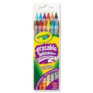 12 Crayola Twistables Erasable Colored Pencils 071662027582  