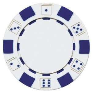  White Poker Chips/100 bg Toys & Games