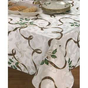   Linens, Holiday Nouveau Ribbon 60 x 120 Tablecloth