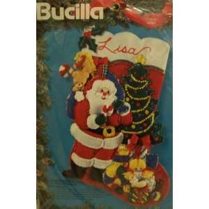  Bucilla Christmas Eve Felt Applique Stocking Kit: Arts 