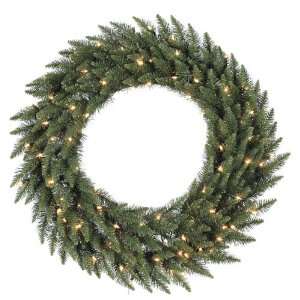   LED Lighted Camdon Fir Artificial Christmas Wreath   Warm White Lights