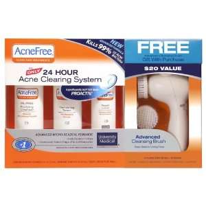 Acnefree 24 Hour Acne Clearing System with Free Cleansing Brush, 10.4 