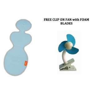   Bucket Seat Liner Cover with FREE CLIP ON FAN (BLUE): Everything Else