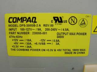Compaq Delta DPS 300GB 2 A 300W Power Supply 238055 001  
