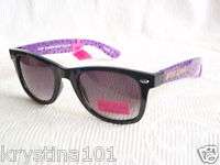 Betsey Johnson BJ257 Black Purple Wafarer Sunglasses  