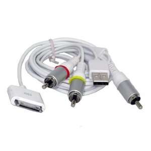   Domain Apple iPhone & iPod Compatible Composite AV + USB Output Cable
