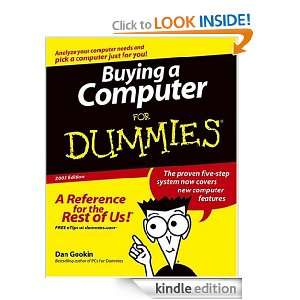 Buying a Computer For Dummies Dan Gookin  Kindle Store