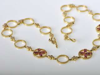 Lauren K 18K Yellow Gold Diamond Sapphire Necklace  