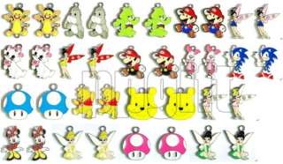  Pcs Disney assorted Metal Charms Earrings Pendant DIY Crafts Jewelry 