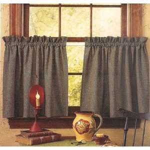 com Country Kitchen Plaid Maroon Red Olive Green Check Window Curtain 