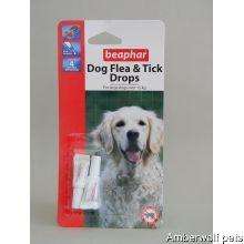 Beaphar Dog and puppy flea and tick drops spot on apply to neck  