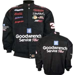  Dale Earnhardt #3 Black Cotton Twill Jacket: Sports 