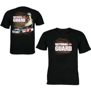   Authentics Dale Earnhardt Jr. National Guard Sponsor T Shirt   Black