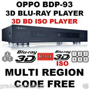   BDP 93 MULTI REGION CODE FREE BLU RAY DVD PLAYER 898072002066  