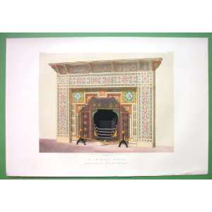 ARCHITECTURE Interior Design for Chimney Fireplace Enamelled Tiles 