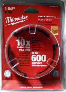 Milwaukee 49 56 9030 3 5/8 Big Hawg Hole Cutter  