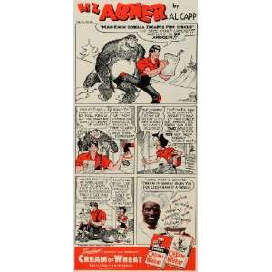  1942 Ad Al Capp Lil Abner Cream of Wheat Cartoon Cereal 