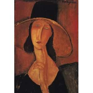    Jeanne Hebuterne by Amedeo Modigliani 24x35