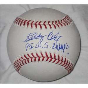  Signed Bobby Cox Baseball   95 World Series Sports 