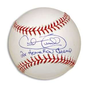 Cecil Fielder Autographed Ball   Inscribed 2X HR Champ