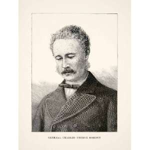 com 1897 Print Wood Engraving Portrait British Major General Charles 