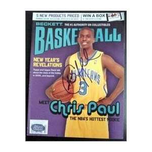 Chris Paul autographed Beckett Basketball Magazine (New Orleans 