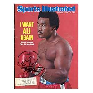 George Foreman Autographed / Signed Sports Illustrated Magazine 