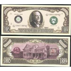 Grover Cleveland President Million Dollar Novelty Bill Collectible
