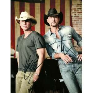 KENNY CHESNEY AND TIM MCGRAW NEW TOUR AUTOGRAPHED IN PERSON 8 X 10 