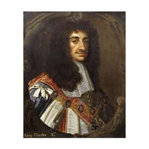 Portrait Of King Charles II by Sir Peter Lely. size 22 inches width 