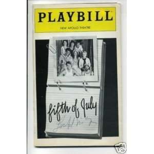  Lanford Wilson Fifth of July Signed Autograph Playbill 