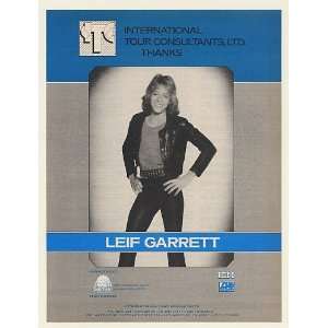  1979 Leif Garrett Photo Booking Print Ad (Music 