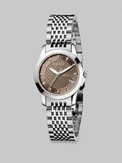 Gucci   Round Stainless Steel Bracelet Watch