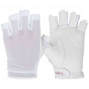 Nancy Lopez Ladies Tan Thru Half Finger Golf Gloves