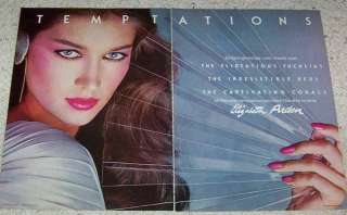 1980 Elizabeth Arden cosmetics PRETTY girl PRINT AD  
