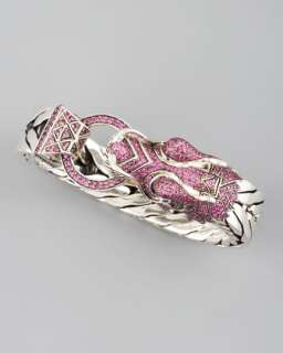 Naga Dragon Head Bracelet, Pink Sapphire