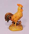Miniature Anri ? Carved Painted Wood Chicken Rooster Figurine 