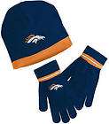   Broncos NFL Reebok Knit Hat and Gloves Set with 