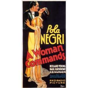   Poster 27x40 Pola Negri Roland Young Basil Rathbone