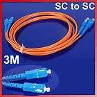   SC SC SC To SC Fiber Optic Optical Patch Cord Jumper Cable 3M