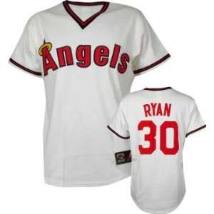  Nolan Ryan Angels White Cooperstown Replica Jersey Sports 